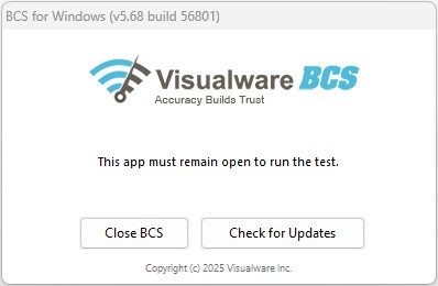 The BCS is now running