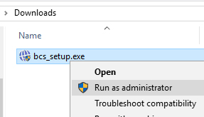 Run as administrator