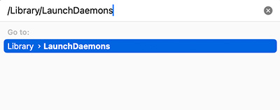 go to launch daemons in macOS