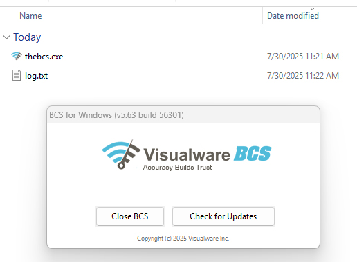 windows BSC running