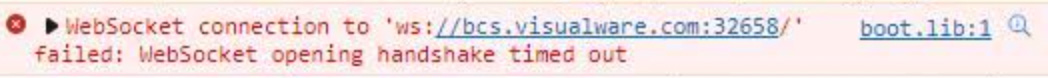 web socket error